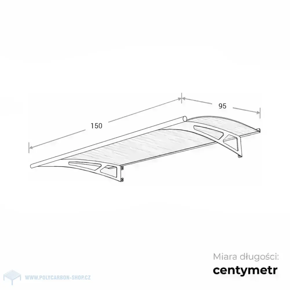 STŘÍŠKA ROBELIT LIGHTLINE PRO 150×95 cm antracit